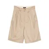 Willy Chavarria Pleated Shorts In Neutral