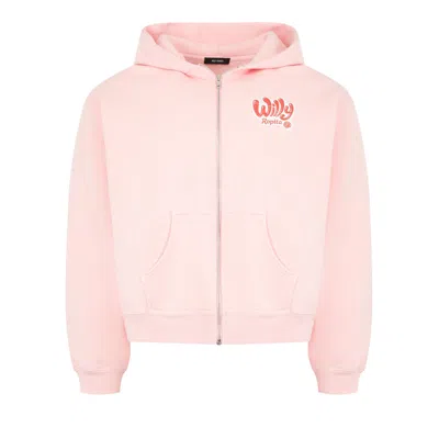 Pre-owned Willy Chavarria Shrunken Zip-through Hoodie 'chicle' | Pink | Men's Size M