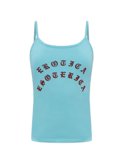 Willy Chavarria Slogan-print Camisole Top In Blue