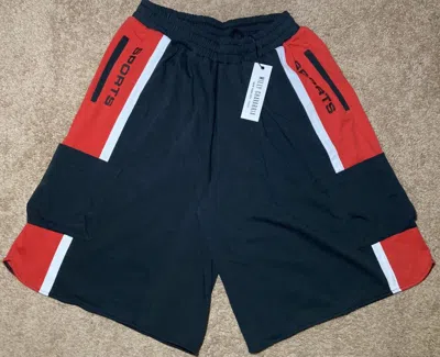 Pre-owned Willy Chavarria Ss23  Pre Game Sports Cargo Shorts Black 2023