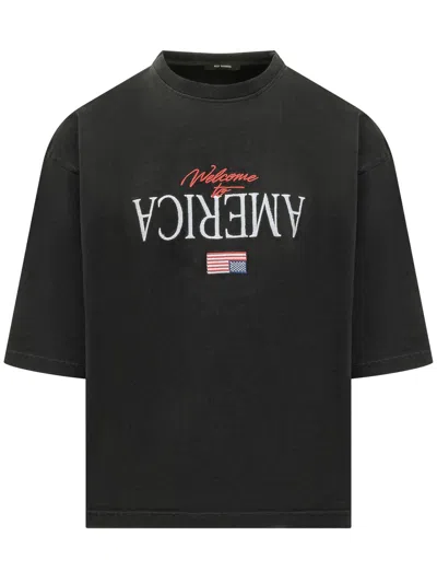 Willy Chavarria Stampaint Front T-shirt In Black