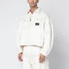 Willy Chavarria Stockton White Washed-effect Zip Jacket In White
