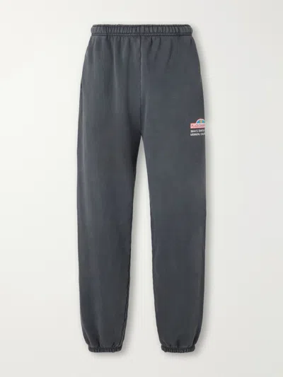 Willy Chavarria Straight-leg Printed Cotton-jersey Sweatpants In Gray