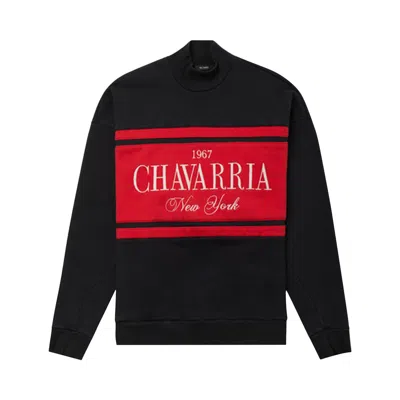Pre-owned Willy Chavarria Stripe Gilroy Crewneck 'black' | Men's Size L
