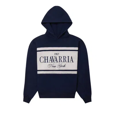Pre-owned Willy Chavarria Stripe Gilroy Hoodie 'peacoat' | Blue | Men's Size S