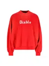 Willy Chavarria Diablo Hooligan Crew Neck Sweatshirt In Red