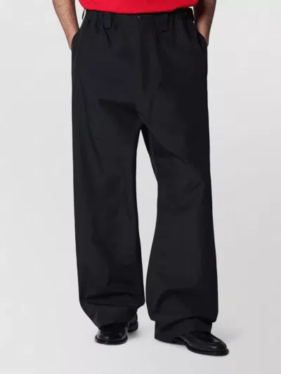 Willy Chavarria Tailored Pants Wide Leg Back And Side Pockets In Black