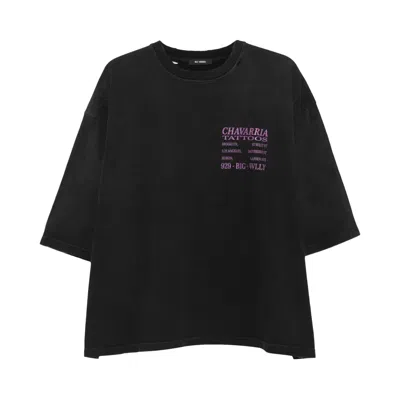 Pre-owned Willy Chavarria Tattoo Buffalo Tee 'black' | Men's Size M