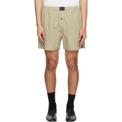 Willy Chavarria Taupe Willy Woven Boxer Shorts In Neutral