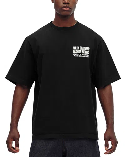 Willy Chavarria The Fashion Service Standards Tee In Black