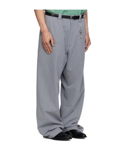 Willy Chavarria Toluca Belt Loop Casual Pants In Gray