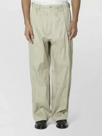 Willy Chavarria Toluca Relaxed Cotton Blend Wide Leg Trousers In Green