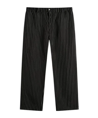 Willy Chavarria Toluca Striped Wide-leg Pants In Black