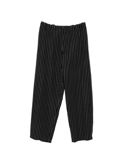 Willy Chavarria Toluca Striped Wide-leg Pants In Black