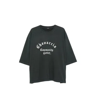 Willy Chavarria Community Center Buffalo Graphic-print Drop-shoulder T-shirt In Black