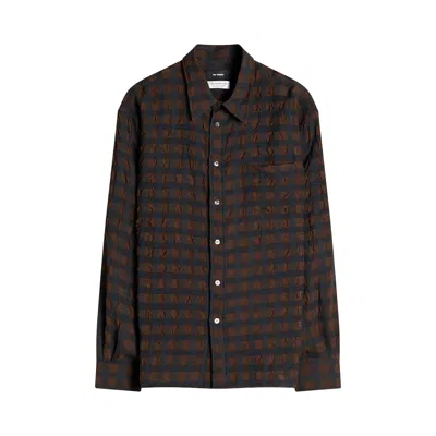 Pre-owned Willy Chavarria Veterano Shirt 'coffee/asphalt' | Tan | Men's Size L
