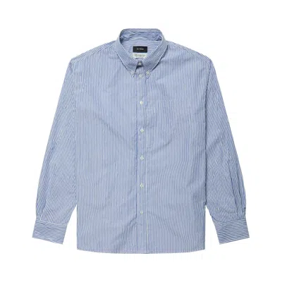 Pre-owned Willy Chavarria Veterano Shirt 'sail Blue Stripe' | Men's Size M