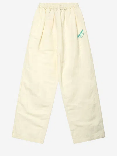 Willy Chavarria Viscose Blend Pants With Front Embroidery In Brown