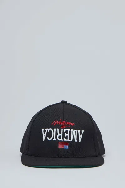 Willy Chavarria Welcome To America Cap In Black
