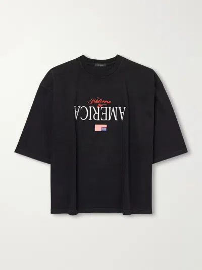 Willy Chavarria Welcome To America Oversized T-shirt In Animal Print