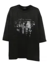Willy Chavarria Washed Black Welcome To New York T-shirt In Black