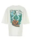 Willy Chavarria White Cotton Oversize Chavarria Prayer Services T-shirt In Multi