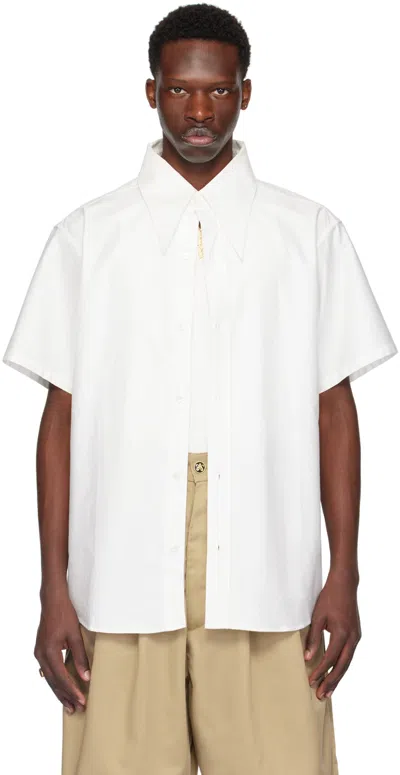 Willy Chavarria White Point Collar Shirt