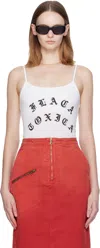 Willy Chavarria White Printed Text Tank Top In White