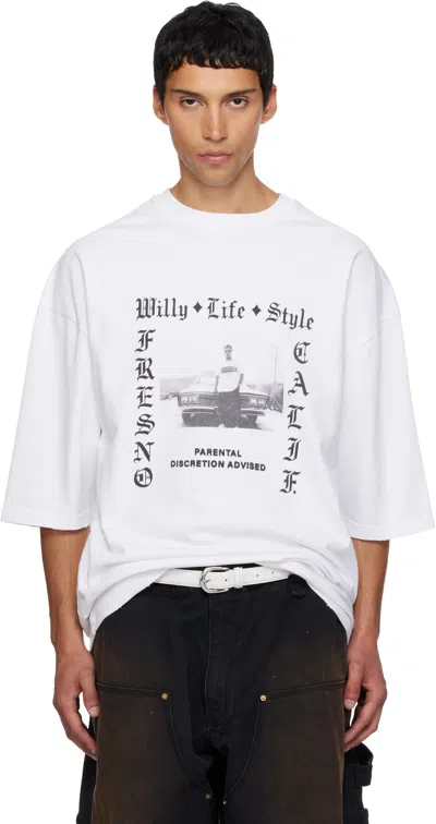 Willy Chavarria White 'willy Life Style' Northsider T-shirt