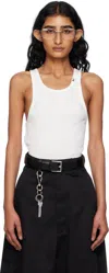 Willy Chavarria White 'willy' Ribbed Tank Top In White