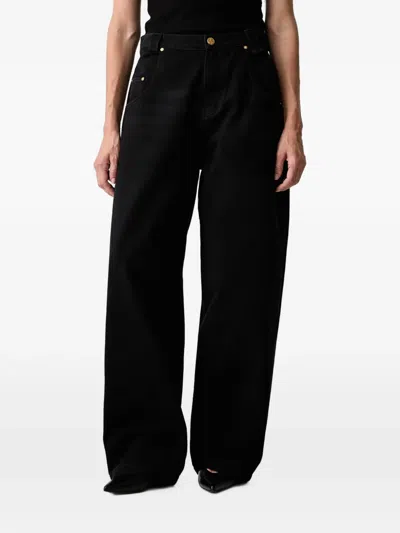 Willy Chavarria Wide-leg Jeans In Black