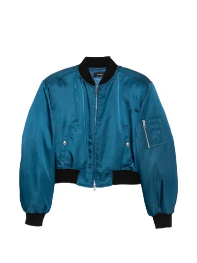 Willy Chavarria Willy Bomber Jacket In Blue