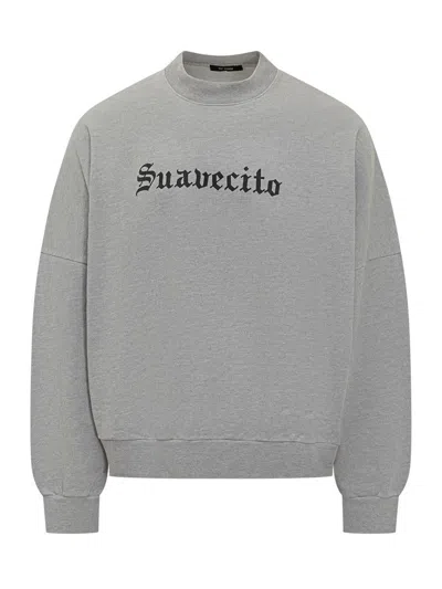 Willy Chavarria Gray Sweatshirt With Suavecito Print