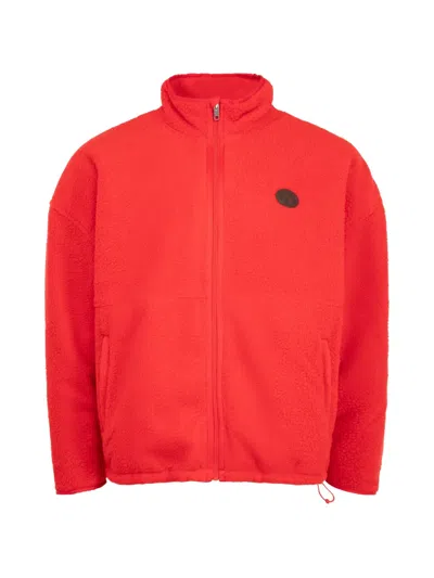 Willy Chavarria Willy Cozy Fleece Jacket In Red