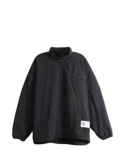 Willy Chavarria Willy Quarter-zip Logo-patch Jacket In Black