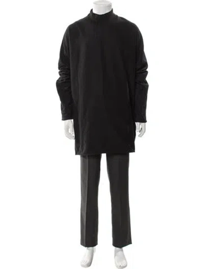 Pre-owned Willy Chavarria Wool Mock Neck Pullover In Black