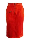 Willy Chavarria Workwear Zipped Mini Skirt In Orange