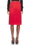 Willy Chavarria Workwear Zipped Skirt In Red