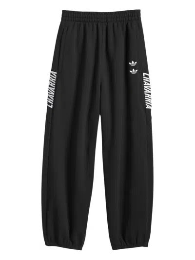 Willy Chavarria X Adidas Embroidered Logo Drawstring Trak Pants In Black
