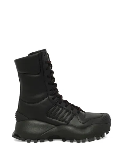 Willy Chavarria X Adidas Originals Collaboration Forum Mid Lace-up Boots In Black