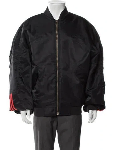 Pre-owned Willy Chavarria X Adidas Graphic Print Bomber Jacket W/ Tags In Black