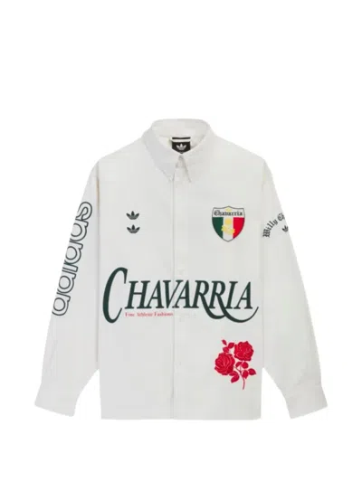 Willy Chavarria X Adidas Logo-print Shirt In White