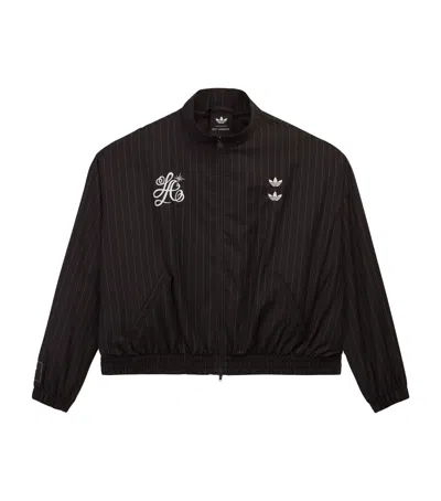 Willy Chavarria X Adidas Originals Pinstripe Track Jacket In Black
