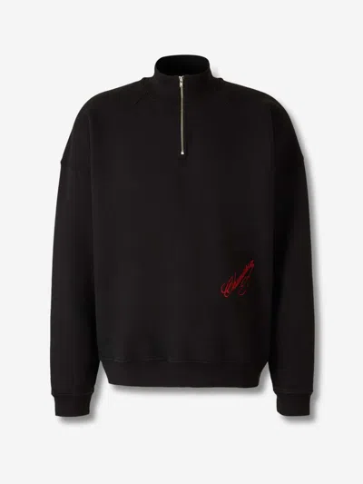 Willy Chavarria Zip Sweatshirt In Black