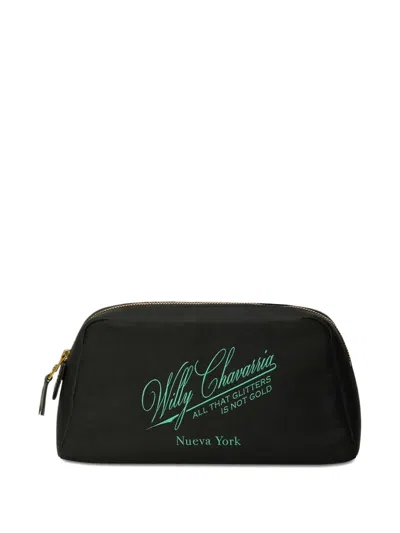 Willy Chavarria Zip-fastening Wash Bag In Black
