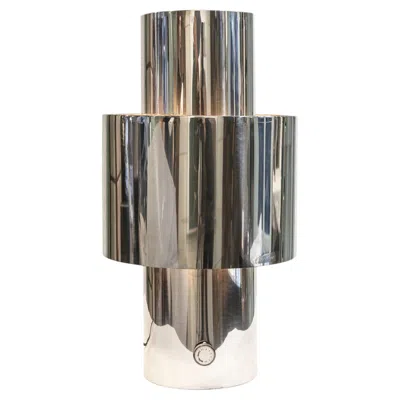 Pre-owned Willy Rizzo 1968  Love Table Lamp Steel Copper Silver Colour