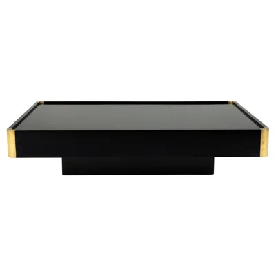 Pre-owned Willy Rizzo A  Black Lacquer Coffee Table