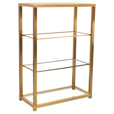Pre-owned Willy Rizzo Brass And Glass Etagere Or Bookcase . Italy 1970s In Brown