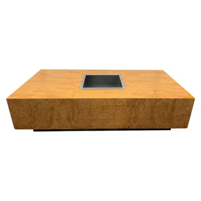Pre-owned Willy Rizzo Burl Coffee Table Style Of  In Brown