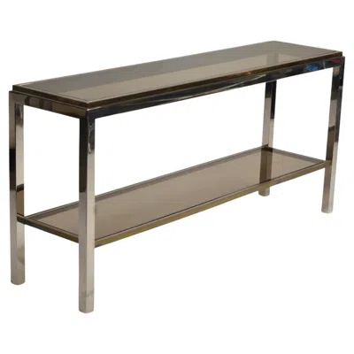 Pre-owned Willy Rizzo Console Table In Gray